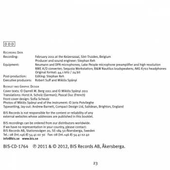 CD Carl Philipp Emanuel Bach: Sonatas From 1740–44 275847