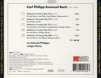 CD Carl Philipp Emanuel Bach: Symphonies Wq 173, 174, 175, 178, 180 276462