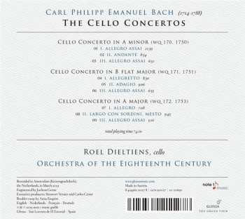 CD Carl Philipp Emanuel Bach: The Cello Concertos 176952