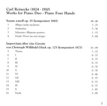 CD Carl Reinecke: Works For Piano Duo (Piano Four Hands) 459651