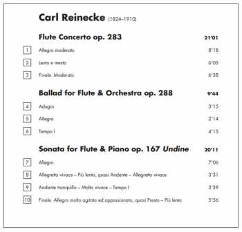 CD Carl Reinecke: Flute Concertos; Flute Sonatas 175666