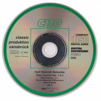 2CD Carl Reinecke: Piano Concertos 1 - 4 261929
