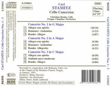CD Carl Stamitz: Cello Concertos Nos. 1 - 3 118058