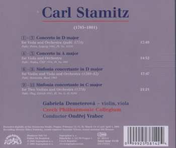 CD Carl Stamitz: Sinfonias Concertante In C & In D / Viola Concertos In A & In D 38973