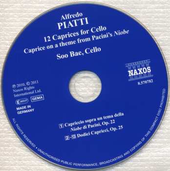 CD Carlo Alfredo Piatti: 12 Caprices For Cello 279800