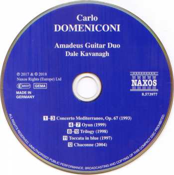 CD Carlo Domeniconi: Concerto Mediterraneo, Op. 67 333111