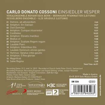 CD Carlo Donato Cossoni: Einsiedler Versper 264858