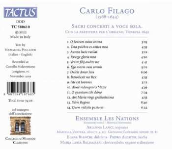 CD Carlo Filago: Sacri Concerti A Voce Sola, 1642  330502