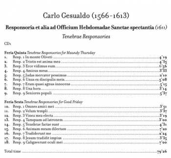2CD Carlo Gesualdo: Responsoria 1611 117738