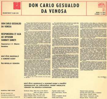 LP Carlo Gesualdo: Responsoria Et Alia Ad Officium Sabbati Sancti 279926