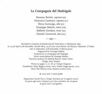 CD Carlo Gesualdo: Secondo Libro Di Madrigali A Cinque Voci (1594) 320516