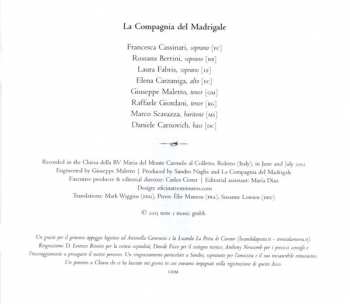CD Carlo Gesualdo: Sesto Libro Di Madrigali 1611 282610