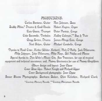 CD Carlos Santana: Carlos Santana & Buddy Miles! Live!