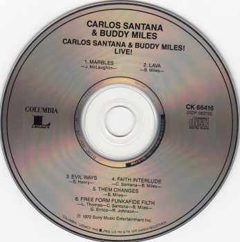 CD Carlos Santana: Carlos Santana & Buddy Miles! Live!