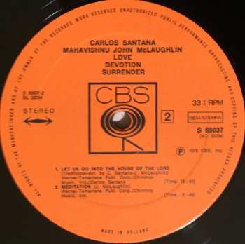 LP Carlos Santana: Love Devotion Surrender 503698