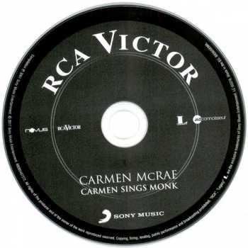 CD Carmen McRae: Carmen Sings Monk 306728