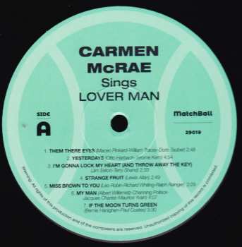 LP Carmen McRae: Sings Lover Man LTD 57725