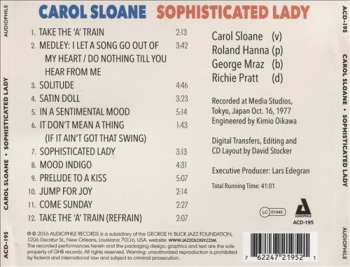 CD Carol Sloane: Sophisticated Lady 541561