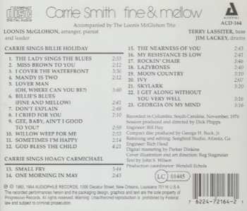 CD Carrie Smith: Fine & Mellow - Sings Billie Holiday And Hoagy Carmichael
