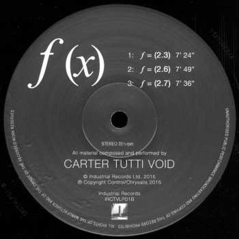LP Carter Tutti Void: 𝒇 (x) 481673