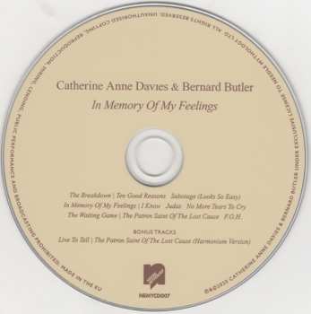 CD Catherine Anne Davies: In Memory Of My Feelings 17600