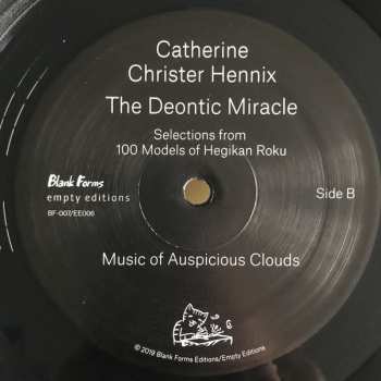 2LP Catherine Christer Hennix: The Deontic Miracle: Selections From 100 Models Of Hegikan Roku 57979