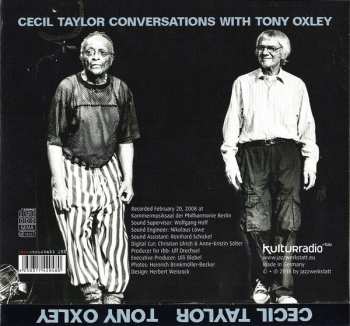 CD Cecil Taylor: Conversations With Tony Oxley 122661