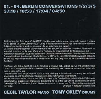 CD Cecil Taylor: Conversations With Tony Oxley 122661