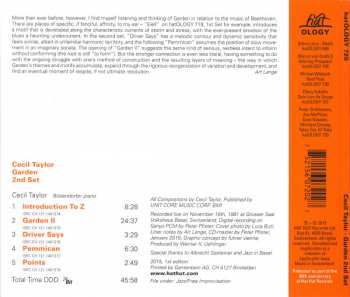 CD Cecil Taylor: Garden 2nd Set 328909