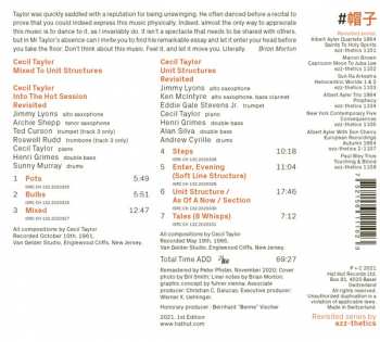 CD Cecil Taylor: Mixed To Unit Structures Revisited