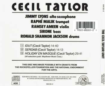 CD Cecil Taylor: The Cecil Taylor Unit 277414