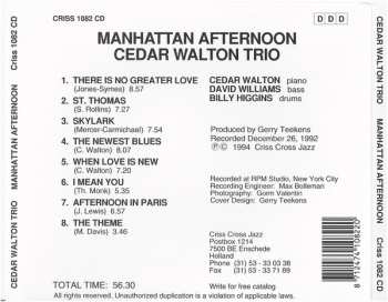 CD Cedar Walton Trio: Manhattan Afternoon 462756