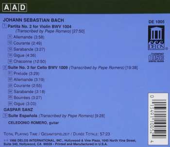 CD Celedonio Romero: Partita No. 2 For Violin / Suite No. 3 For Cello / Suite Española 358489