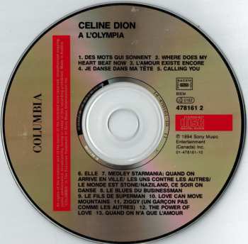 CD Céline Dion: À L'Olympia 193587