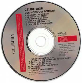 CD Céline Dion: Des Mots Qui Sonnent 420447