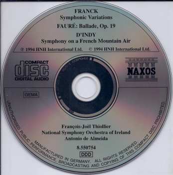CD César Franck: French Music For Piano & Orchestra 246077