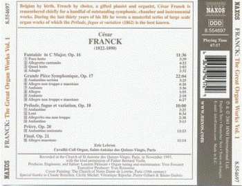 CD César Franck: The Great Organ Works Vol. 1 301442