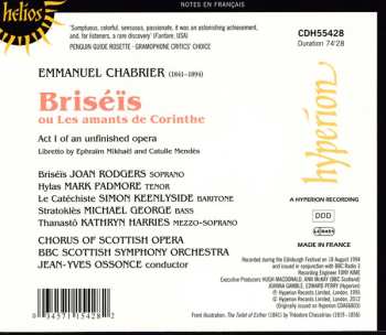 CD Emmanuel Chabrier: Briséïs, Ou Les Amants De Corinthe 456414