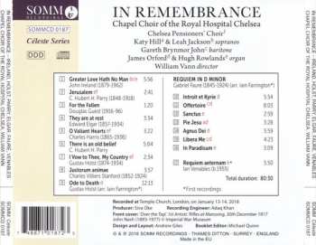 CD Chapel Choir Of The Royal Hospital, Chelsea: In Remembrance 231991
