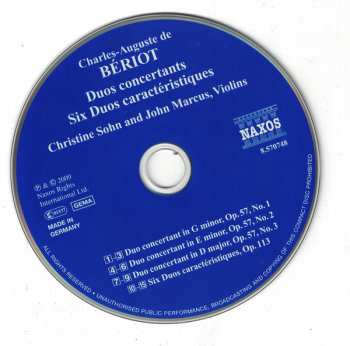CD Charles-Auguste De Bériot: Duo Concertants 456289