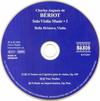 CD Charles-Auguste De Bériot: Solo Violin Music • 1 288948