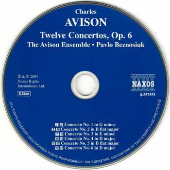 2CD Charles Avison: Twelve Concertos, Op. 6 286726