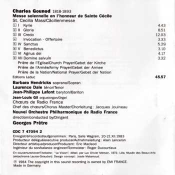 CD Charles Gounod: Messe Solennelle De Sainte Cécile (St. Cecilia Mass / Cäcilienmesse) 178524