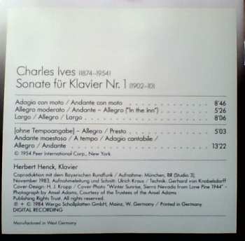 CD Charles Ives: Sonate Für Klavier Nr. 1 115788