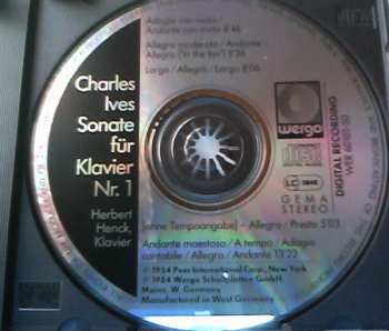 CD Charles Ives: Sonate Für Klavier Nr. 1 115788