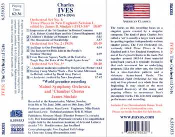 CD Charles Ives: The Three Orchestral Sets 288520