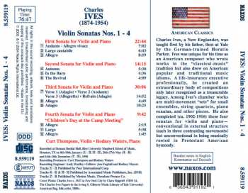 CD Charles Ives: Violin Sonatas Nos. 1-4 342792