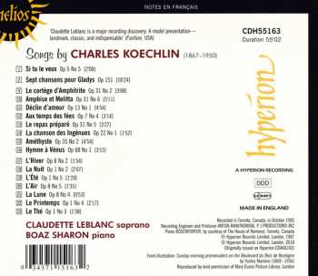 CD Charles Koechlin: Le Cortège D'Amphitrite, Songs By Charles Koechlin 450870