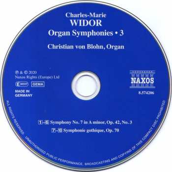 CD Charles-Marie Widor: Organ Symphonies • 3 237193