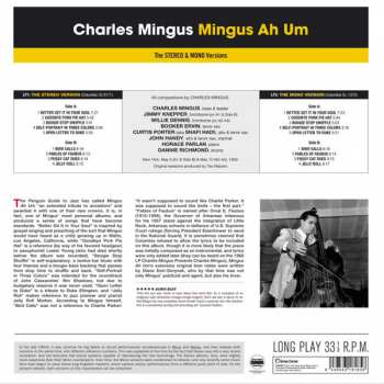 2LP Charles Mingus: Mingus Ah Um The Stereo & Mono Versions LTD 140589